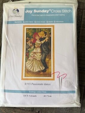 Passionate Dance Joy Sunday Pre-Printed Cross Stitch Kit 11ct Aida - NEW